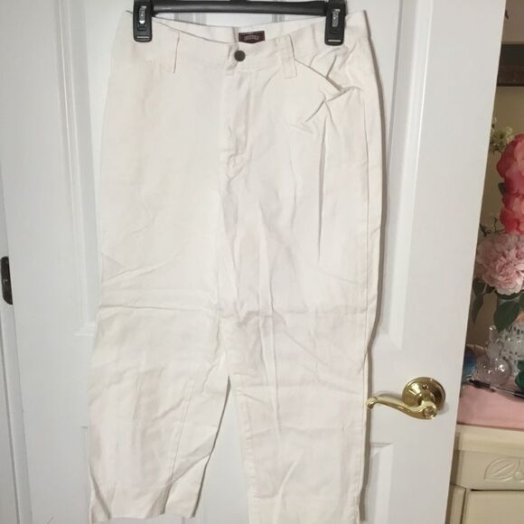 Lee Riders’ Casuals Women’s Size 6 Straight-Leg Cropped Jeans in White Denim - Picture 3 of 12
